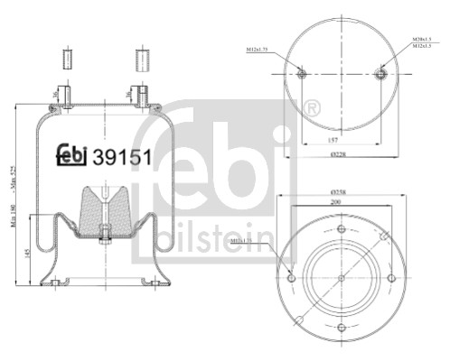 Febi 39151 Air Suspension Spring