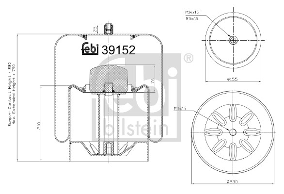 Febi 39152 Air Suspension Spring