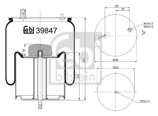 Febi 39847 Air Suspension Spring
