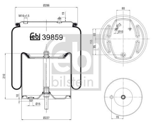 Febi 39859 Air Suspension Spring