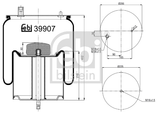 Febi 39907 Air Suspension Spring