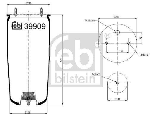 Febi 39909 Air Suspension Spring