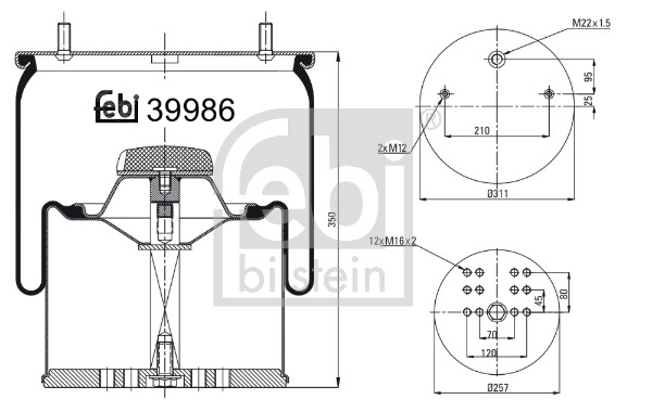 Febi 39986 Air Suspension Spring