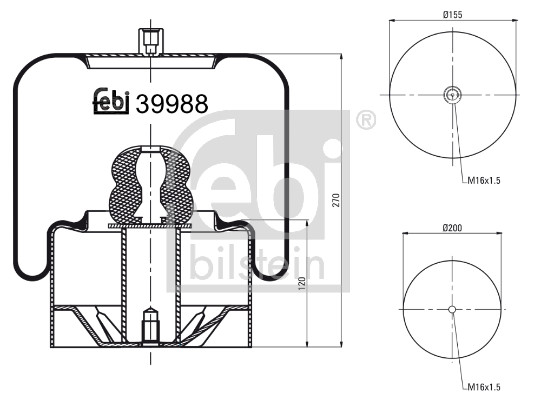 Febi 39988 Air Suspension Spring