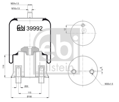 Febi 39992 Air Suspension Spring