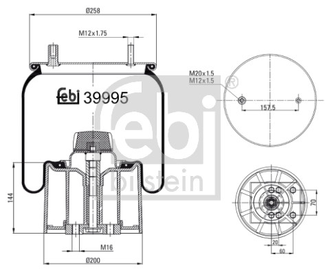 Febi 39995 Air Suspension Spring