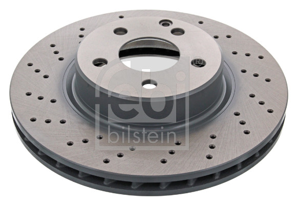 Febi 43989 2x Brake Discs Pair Vented