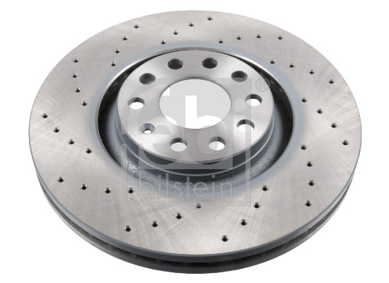 Febi 44121 2x Brake Discs Pair Vented