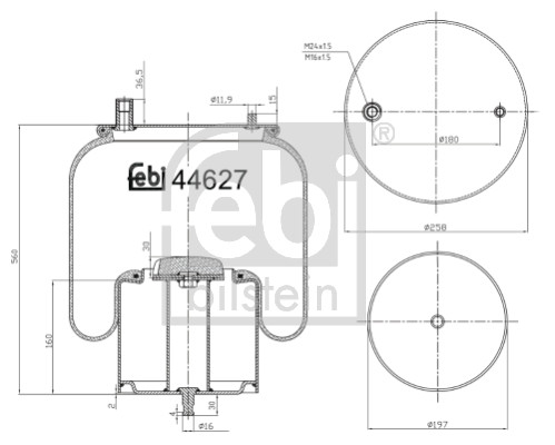 Febi 44627 Air Suspension Spring