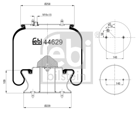 Febi 44629 Air Suspension Spring