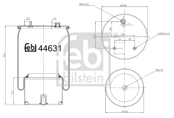 Febi 44631 Air Suspension Spring