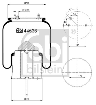 Febi 44636 Air Suspension Spring