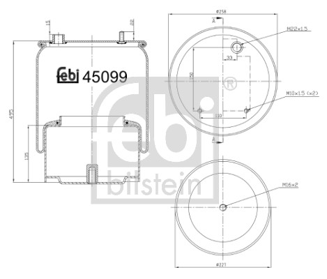 Febi 45099 Air Suspension Spring