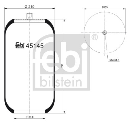 Febi 45145 Air Suspension Spring