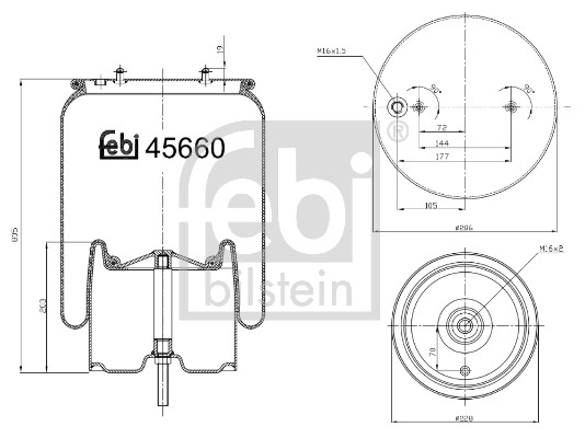 Febi 45660 Air Suspension Spring