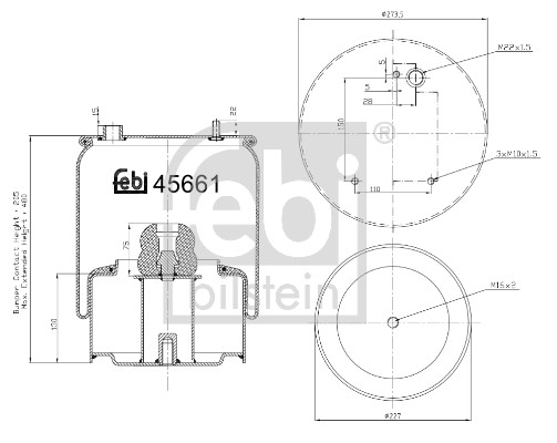 Febi 45661 Air Suspension Spring