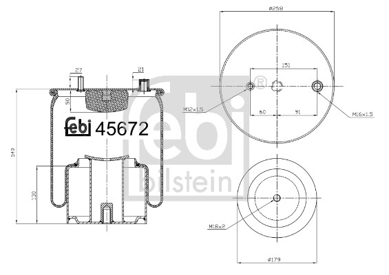 Febi 45672 Air Suspension Spring