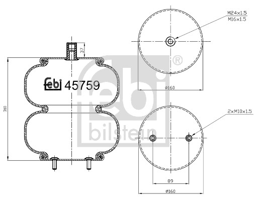 Febi 45759 Air Suspension Spring