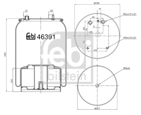 Febi 46391 Air Suspension Spring