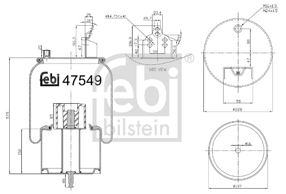 Febi 47549 Air Suspension Spring