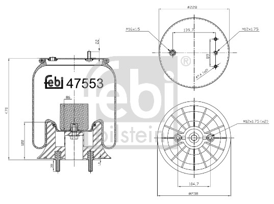 Febi 47553 Air Suspension Spring