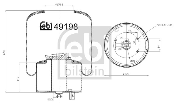 Febi 49198 Air Suspension Spring