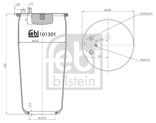 Febi 101301 Air Suspension Spring