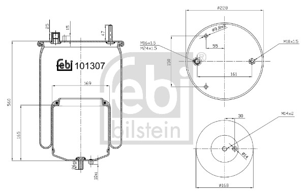 Febi 101307 Air Suspension Spring