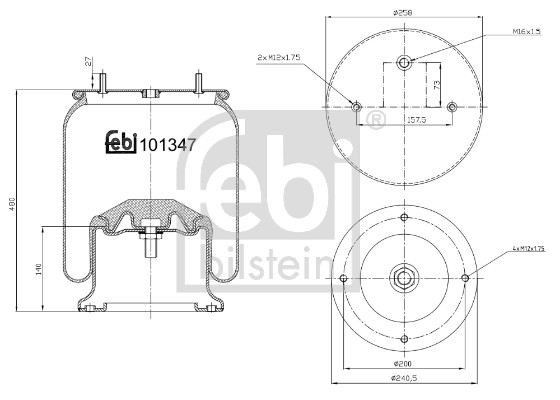 Febi 101347 Air Suspension Spring