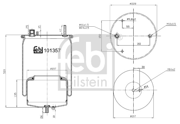 Febi 101357 Air Suspension Spring