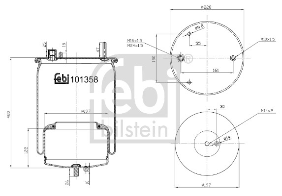 Febi 101358 Air Suspension Spring