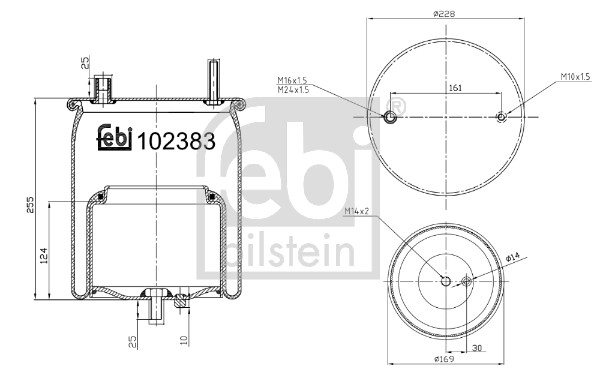 Febi 102383 Air Suspension Spring