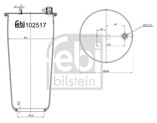 Febi 102517 Air Suspension Spring