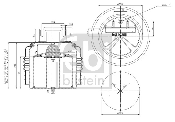 Febi 102551 Air Suspension Spring