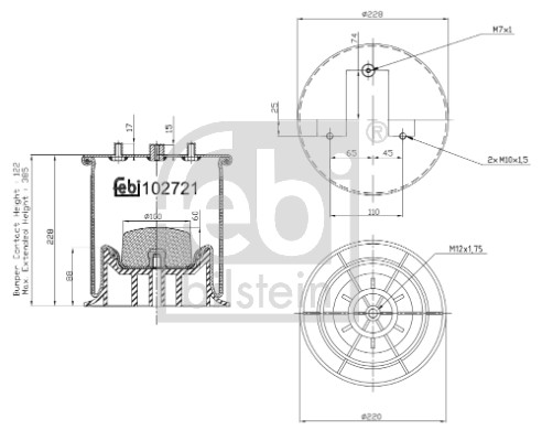Febi 102721 Air Suspension Spring