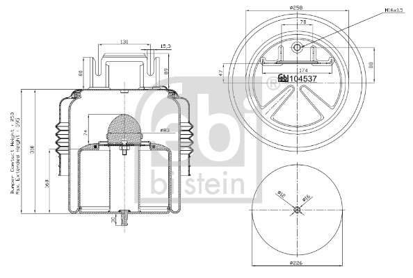 Febi 104537 Air Suspension Spring