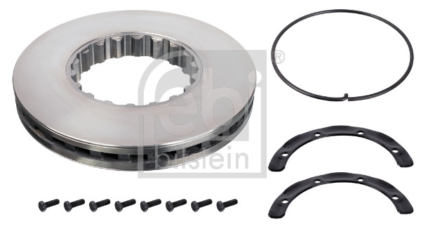 Febi 104672 CV Brake Disc Single Vented