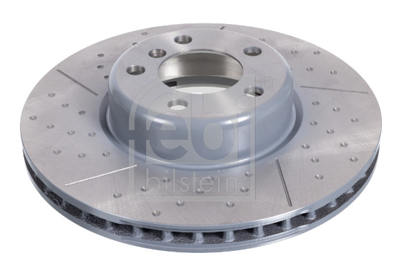 Febi 105724 2x Brake Discs Pair Vented