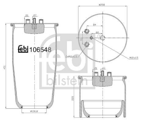 Febi 106548 Air Suspension Spring