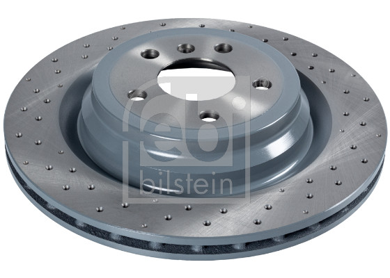Febi 106607 2x Brake Discs Pair Vented