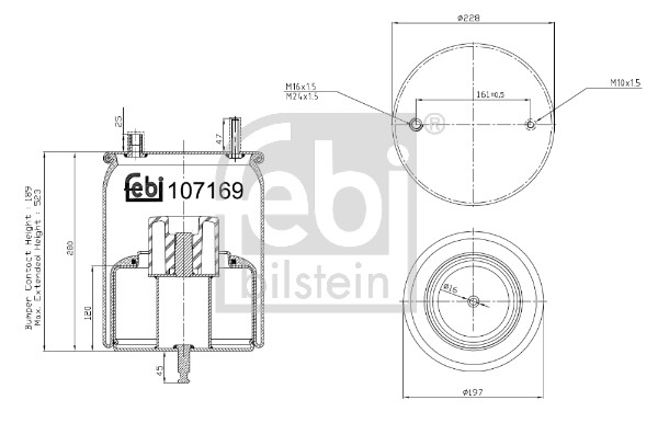 Febi 107169 Air Suspension Spring