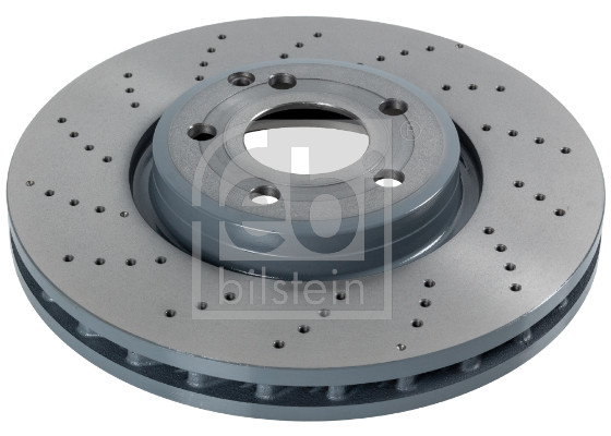 Febi 107500 2x Brake Discs Pair Vented