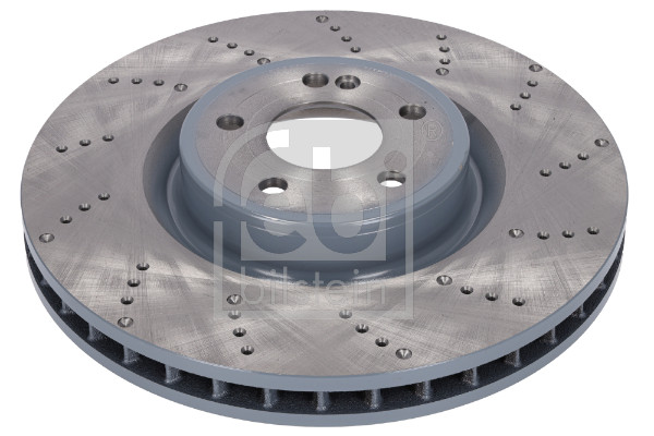 Febi 107510 2x Brake Discs Pair Vented