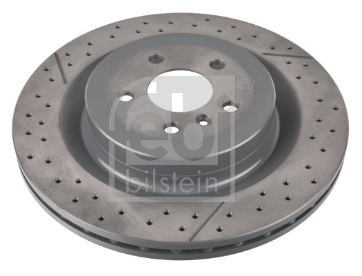 Febi 107712 2x Brake Discs Pair Vented