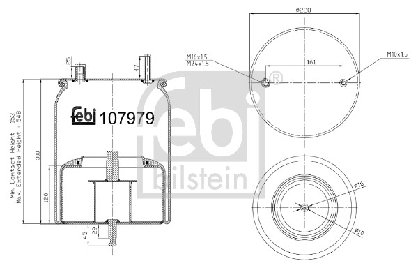 Febi 107979 Air Suspension Spring