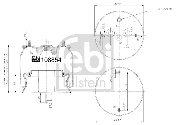 Febi 108854 Air Suspension Spring