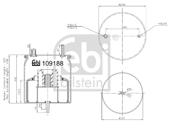 Febi 109188 Air Suspension Spring
