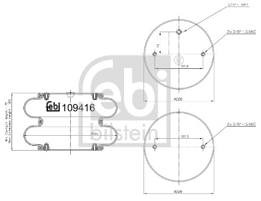 Febi 109416 Air Suspension Spring