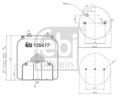 Febi 109417 Air Suspension Spring