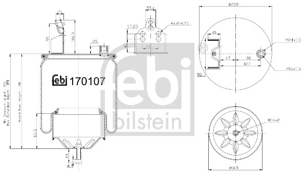 Febi 170107 Air Suspension Spring